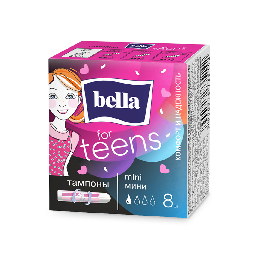 Изображение товара Гигиенические тампоны BELLA FOR TEENS мини для подростков 8 шт