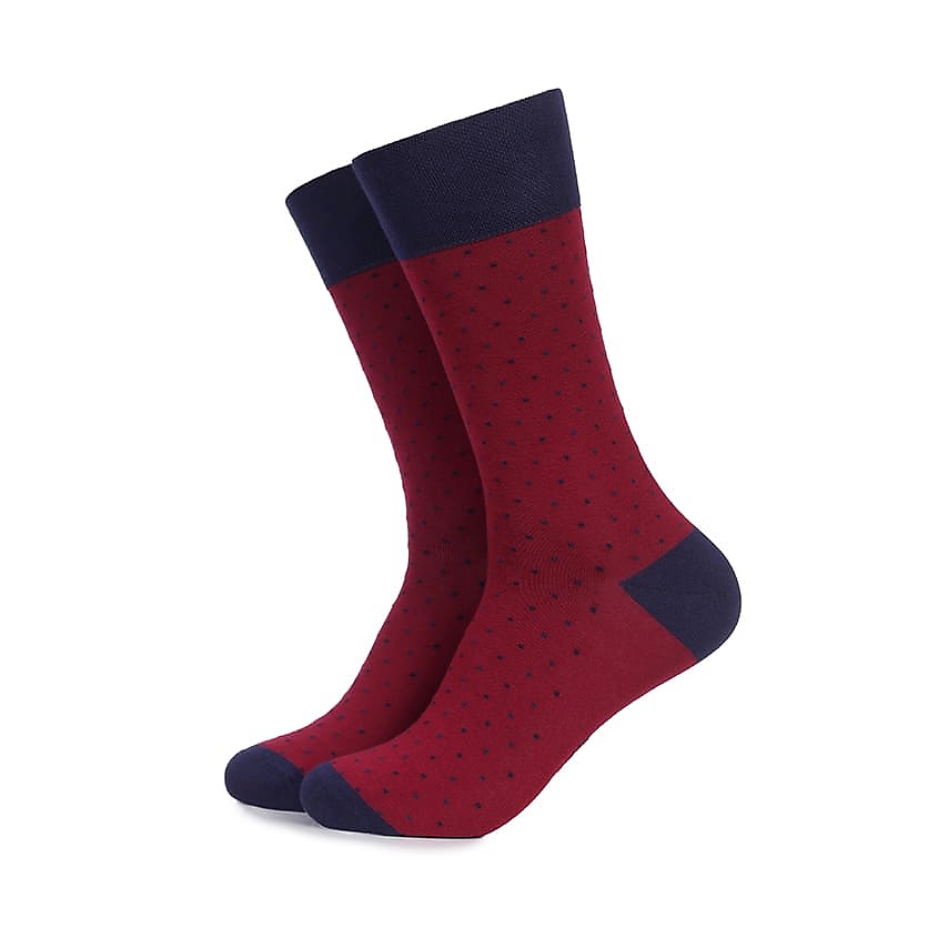 Изображение товара TEZIDO Носки мужские высокие бордовые Orion Gentle Dots, Размер 41-46