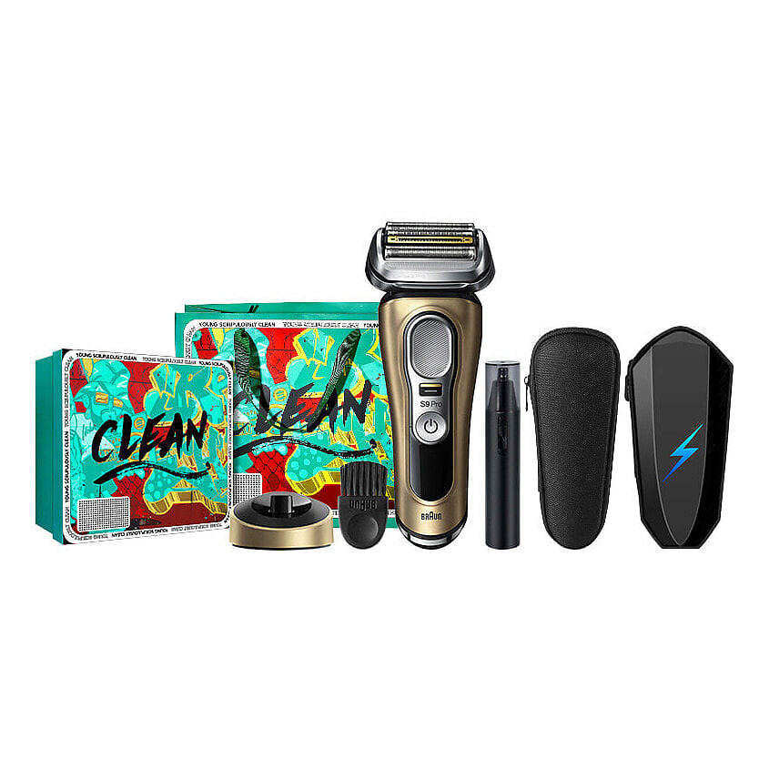Изображение товара BRAUN Электробритва Breville 900 Series Peak Pro Gold-Clean Care Box, 1 шт.