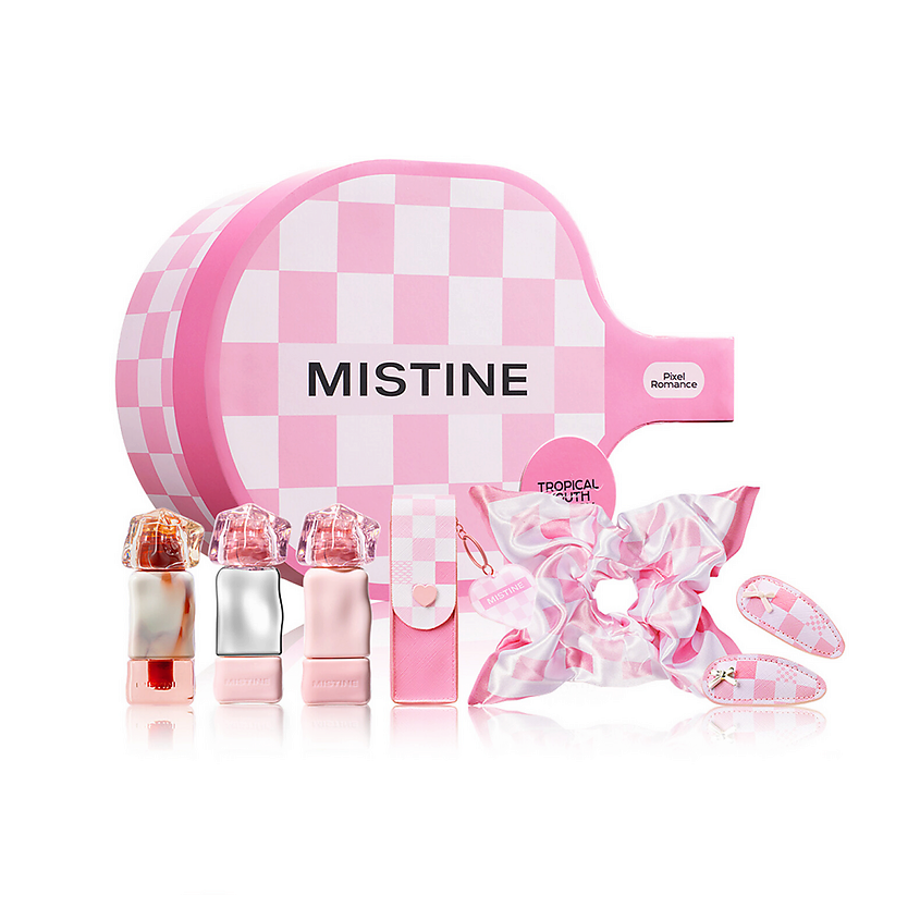 Изображение товара MISTINE Thai Latte Gift Set Набор для макияжа губ с аксессуарами, J01+J02+Pink Silver V02