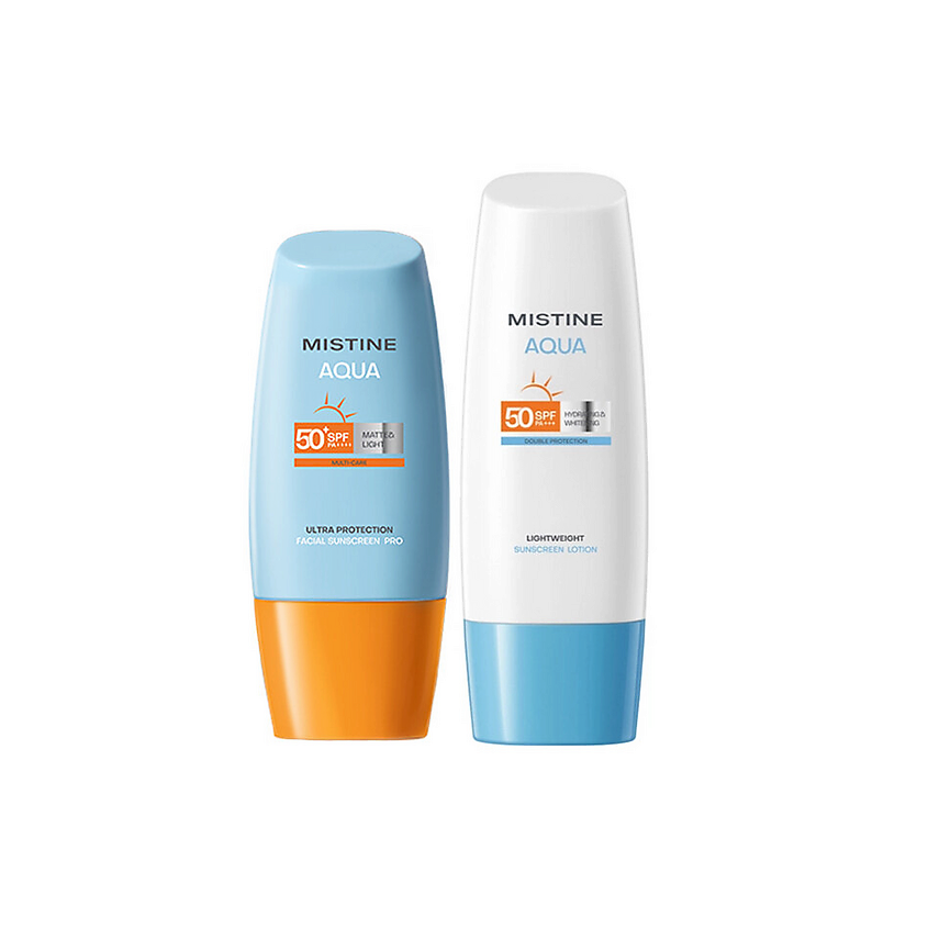 Изображение товара MISTINE Набор солнцезащитных средств Aqua SPF50+ PA++++ (2 шт.), 40 мл + 70 мл