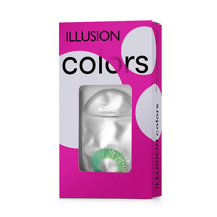 Изображение товара ILLUSION COLORS SHINE яркие цветные контактные линзы 6 оттенков, до -6 диоптрий