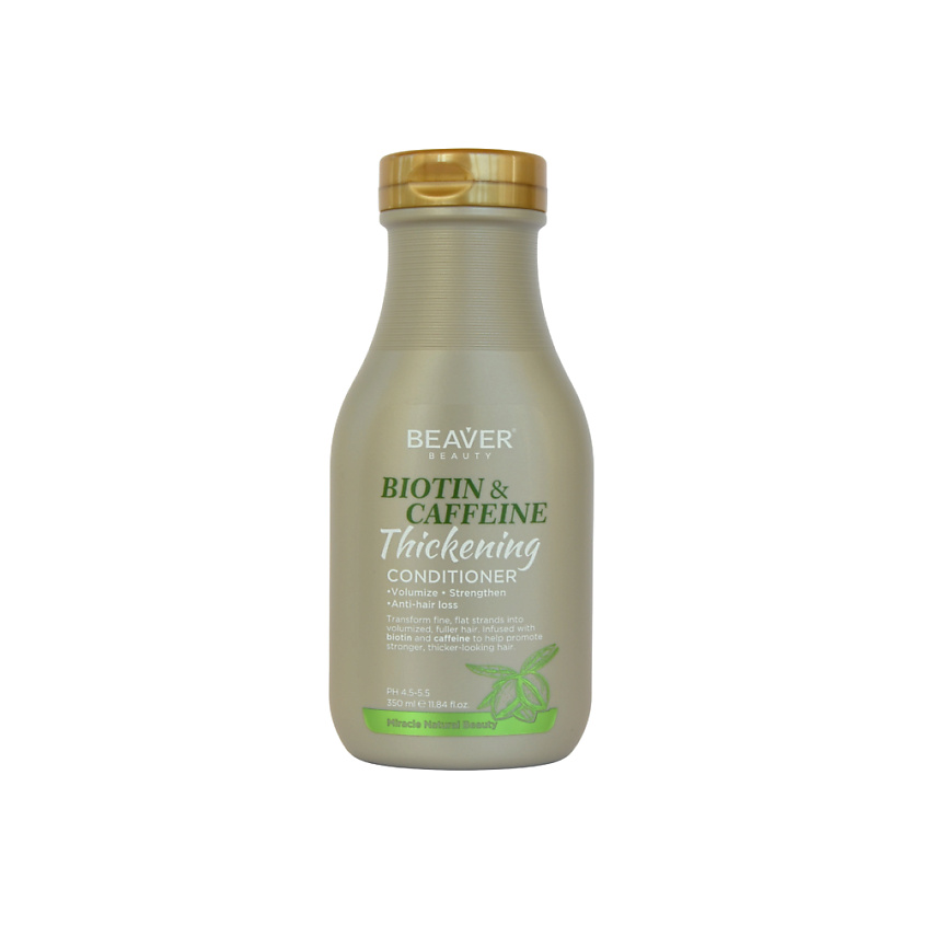 Изображение товара BEAVER Кондиционер укрепляющий Biotin & Caffeine для поврежденных волос 350 мл