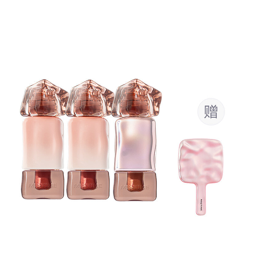 Изображение товара MISTINE Набор Thai Latte: Блеск + Матовая губная помада + Зеркало, G01+G03+M01