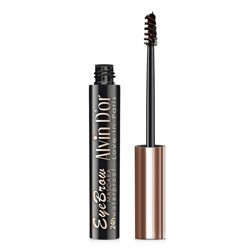 Изображение товара ALVIN D’OR Оттеночный водостойкий гель для бровей "Eyebrow mascara 24h waterproof", тон 03 bitter chocolate (тёмно-коричневый)