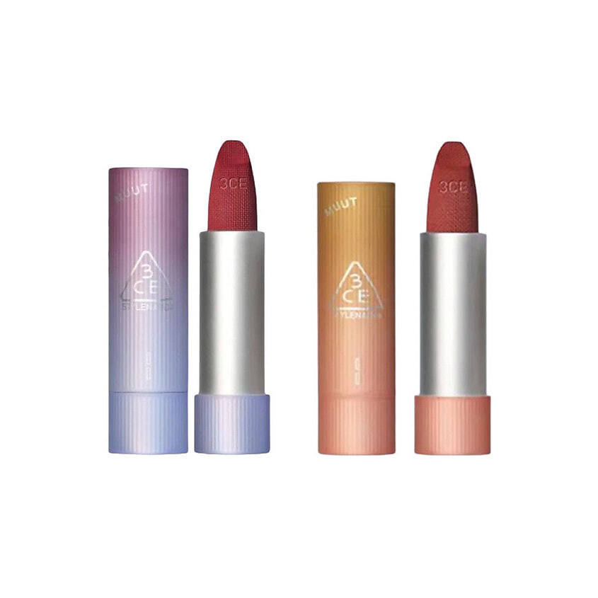 Изображение товара Набор матовых помад для губ 3CE X MUUT Cashmere Hug Lipstick HUSH ROSE + TRY HARDER