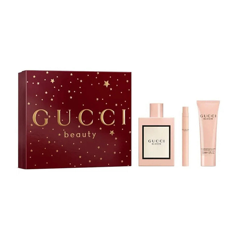 Изображение товара GUCCI Парфюмерный набор Bloom:парфюмерная вода+миниатюра+лосьон для тела, 100 мл + 50 мл + 10 мл