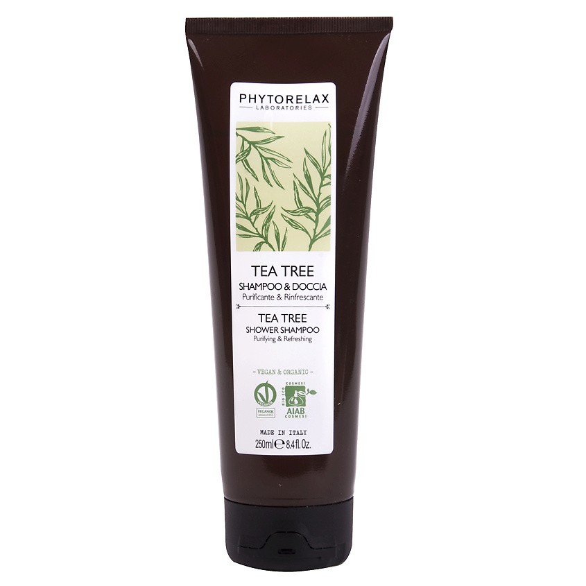 Изображение товара PHYTORELAX Шампунь и гель для душа 2в1 с маслом чайного дерева 250 мл освежающий