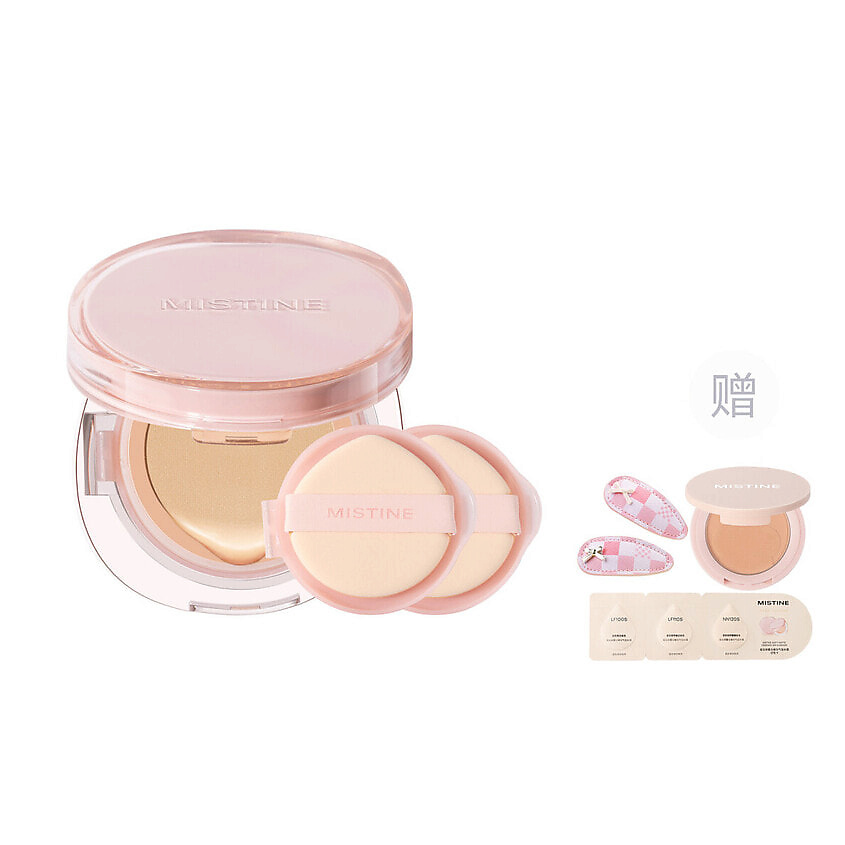Изображение товара MISTINE Набор Peachy Pink Edition: Кушон + Рефиллы + Аксессуары, LF100S