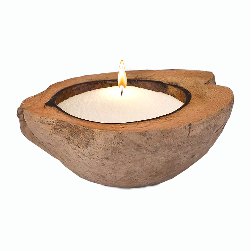 Изображение товара GIFT'N'HOME Арома свеча Набор - скорлупа кокоса и насыпные свечи , фитиль, 1 шт.