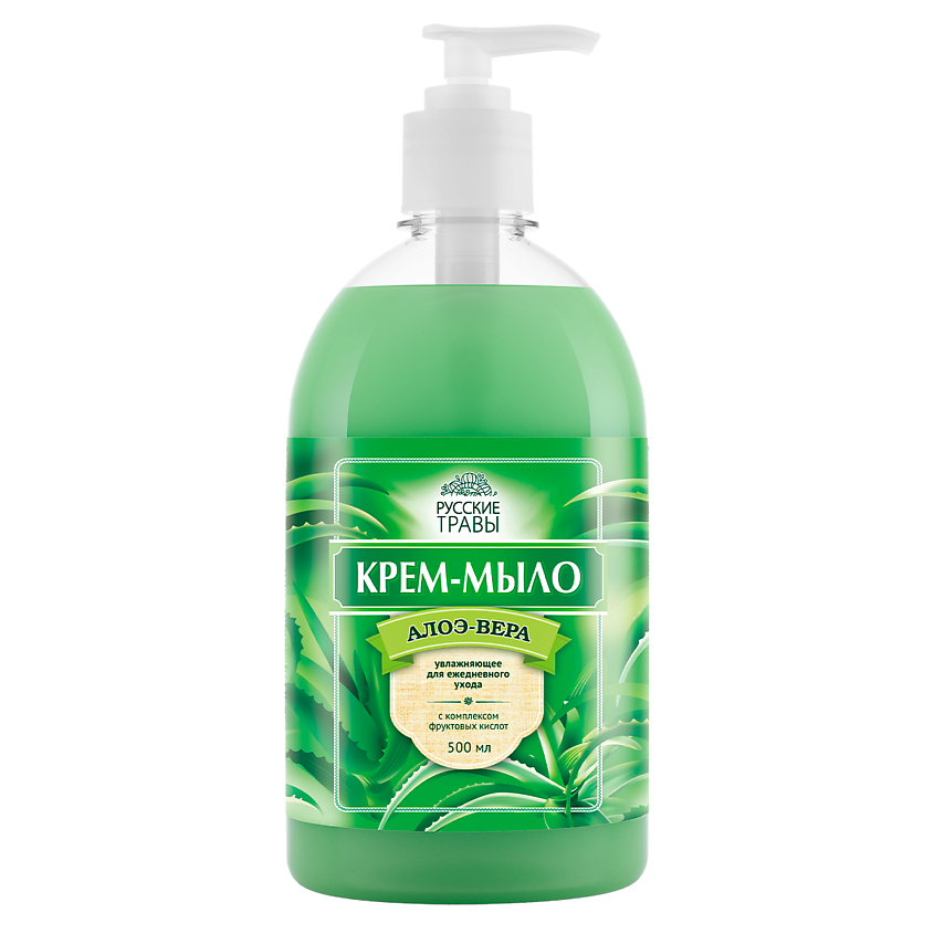 Изображение товара Крем-мыло жидкое РУССКИЕ ТРАВЫ Алоэ-вера для ежедневного очищения