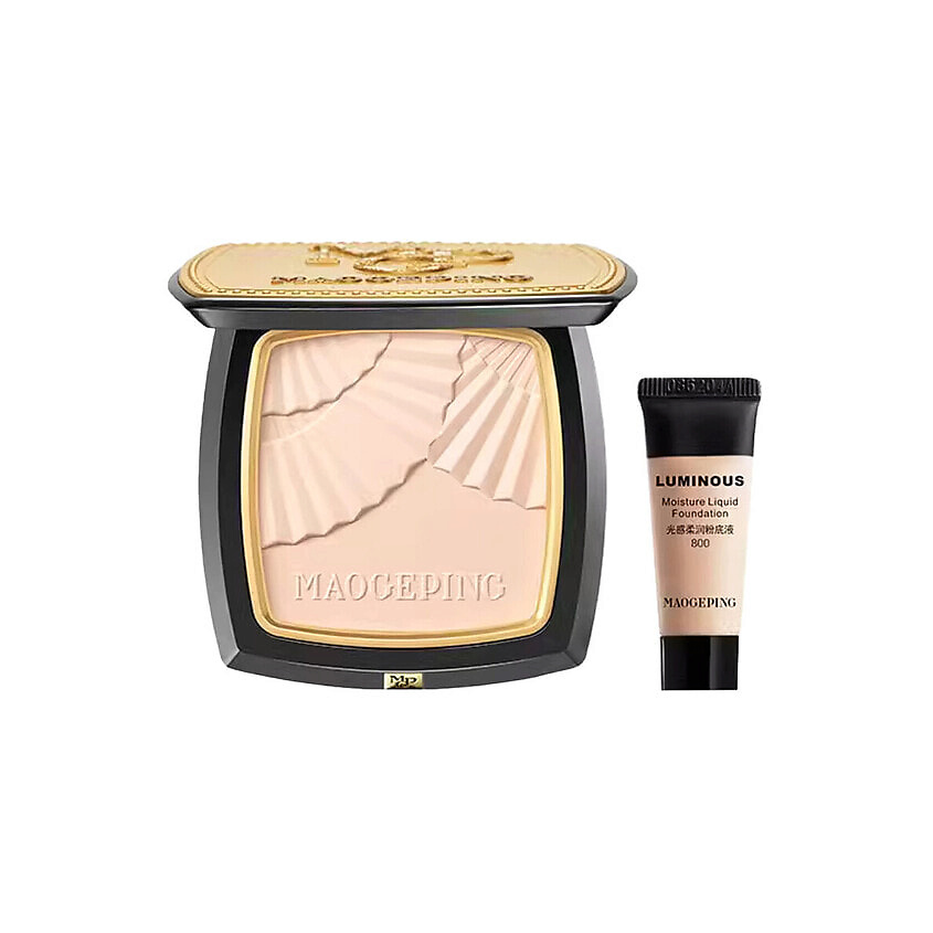 Изображение товара MAOGEPING Набор Luminous Light Veiling Pressed Powder + тональный крем, 801 + M800