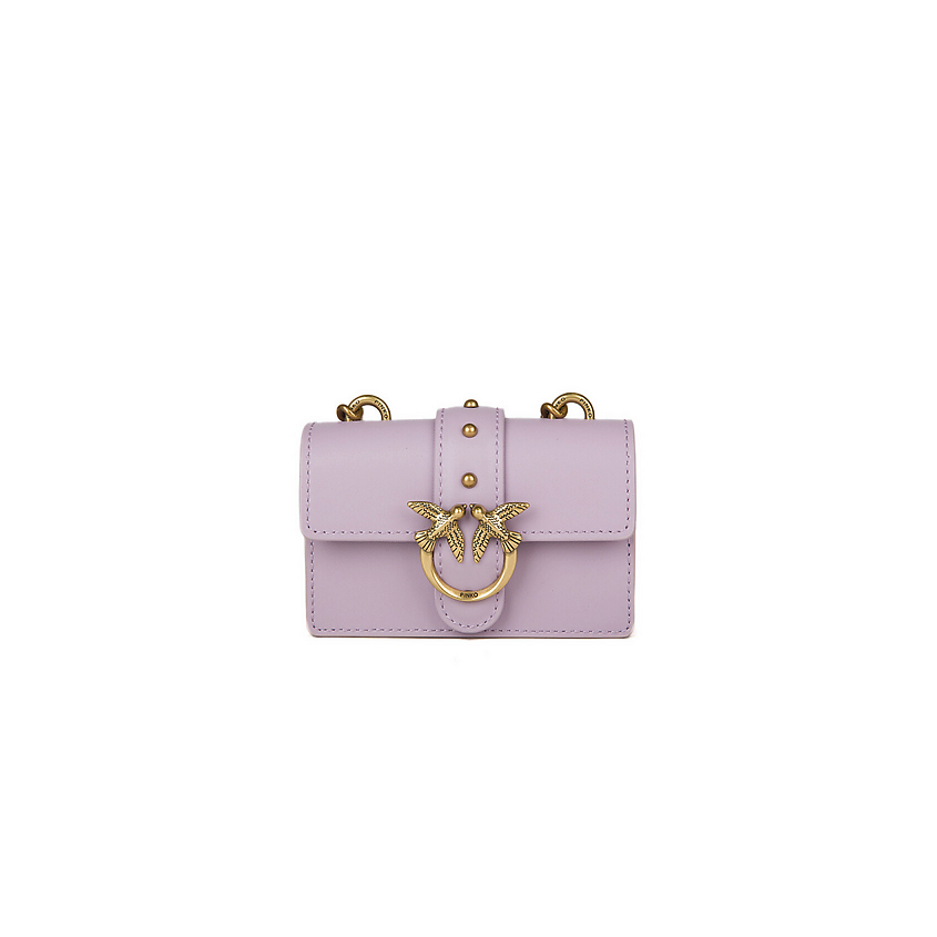 Изображение товара PINKO Сумка Love One Top Handle Mini Light Suede, цвет: Сиреневый, размер: One Size