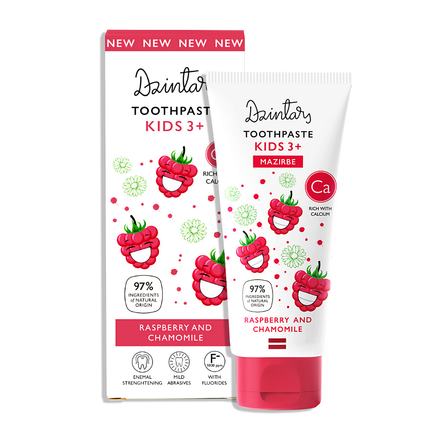 Изображение товара DZINTARS Mazirbe Зубная паста для детей 3+, 75 мл
