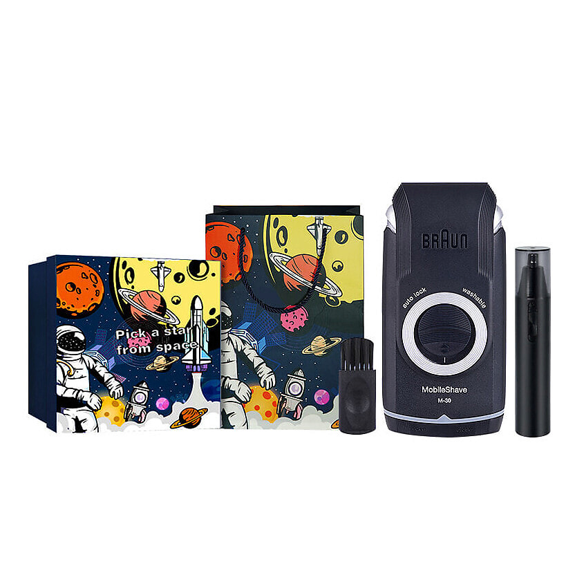 Изображение товара BRAUN Электробритва M30 Black-Space Shaving Box, 1 шт.