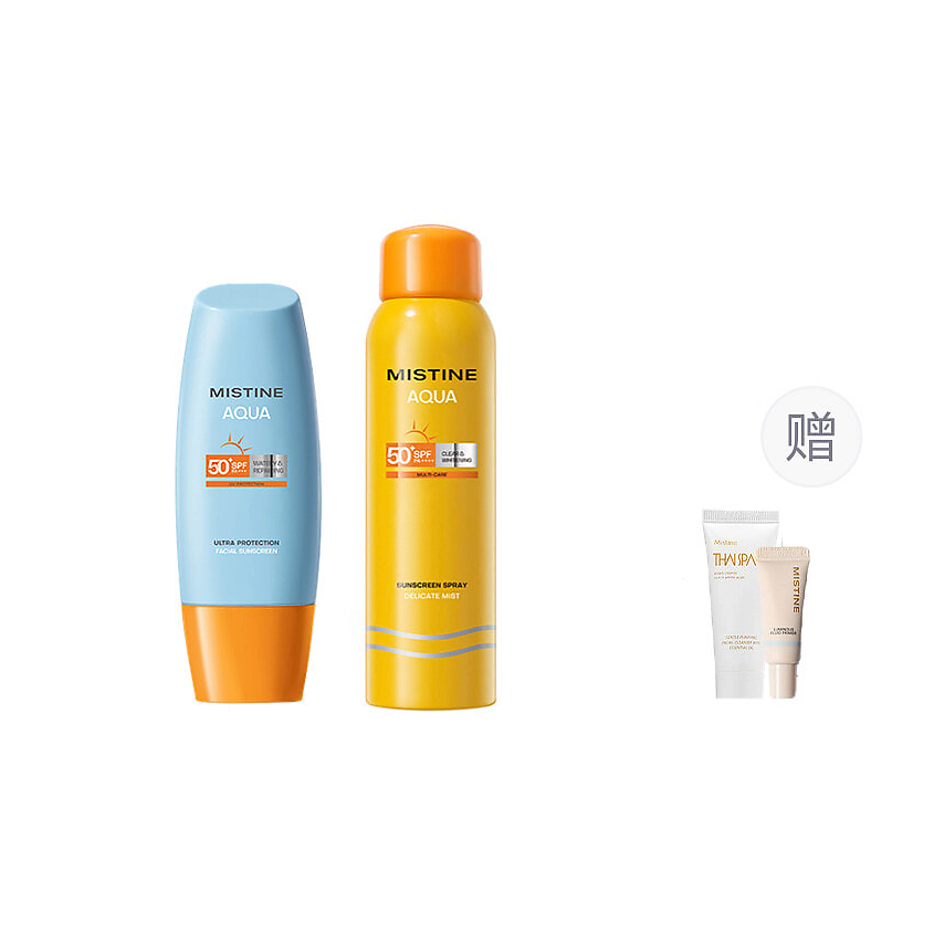 Изображение товара MISTINE Набор солнцезащитных средств Aqua SPF50+, 60 мл + 100 мл