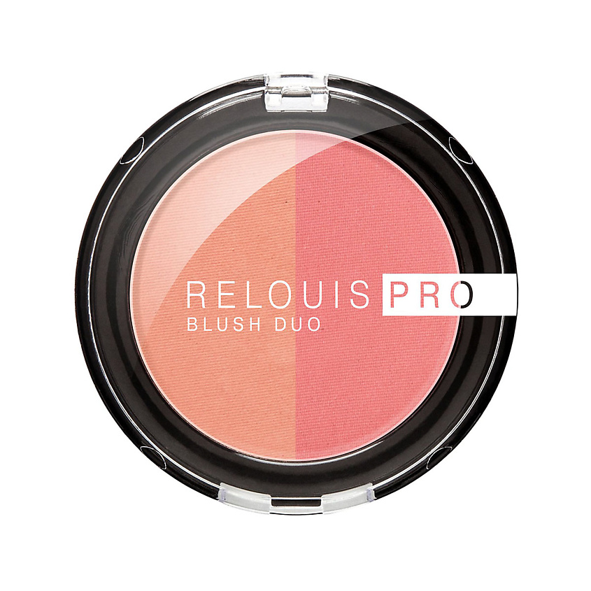 Изображение товара Румяна RELOUIS PRO BLUSH DUO 201 и 202 компактные с двумя оттенками