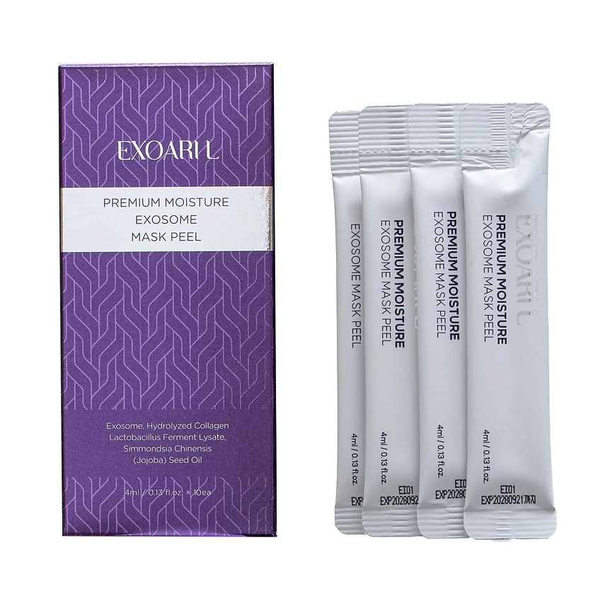 Изображение товара EXOARI L Обновляющая маска-пленка с экзосомами и пептидами Moisture Exosome Mask Peel, 4мл*10шт