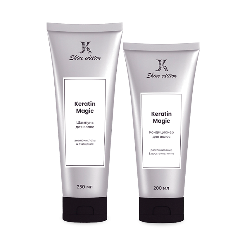 Изображение товара JKERATIN Набор Keratin Magic шампунь и кондиционер с аминокислотами, Набор 200 + 250 мл