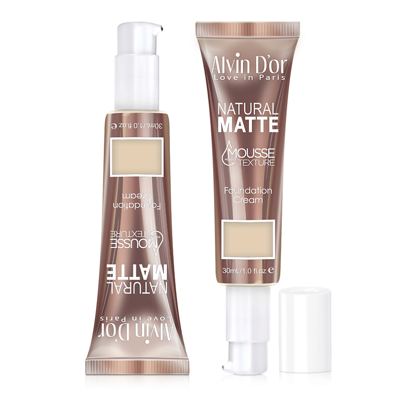 Изображение товара ALVIN D'OR Тональный крем-мусс Natural matte mousse 01 light beige