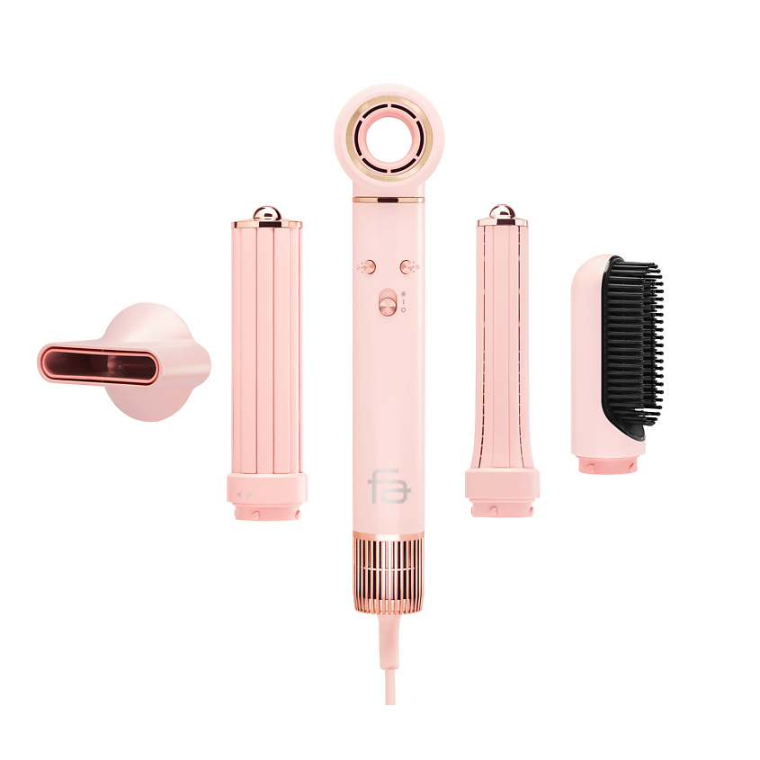 Изображение товара TIMFATO Фен для волос профессиональный стайлер с насадками 5в1, Розовый