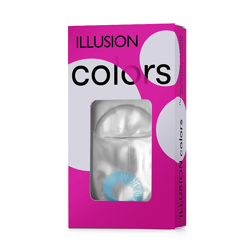 Изображение товара Цветные контактные линзы ILLUSION COLORS SHINE голубой -1.50 8.6 14 2шт.