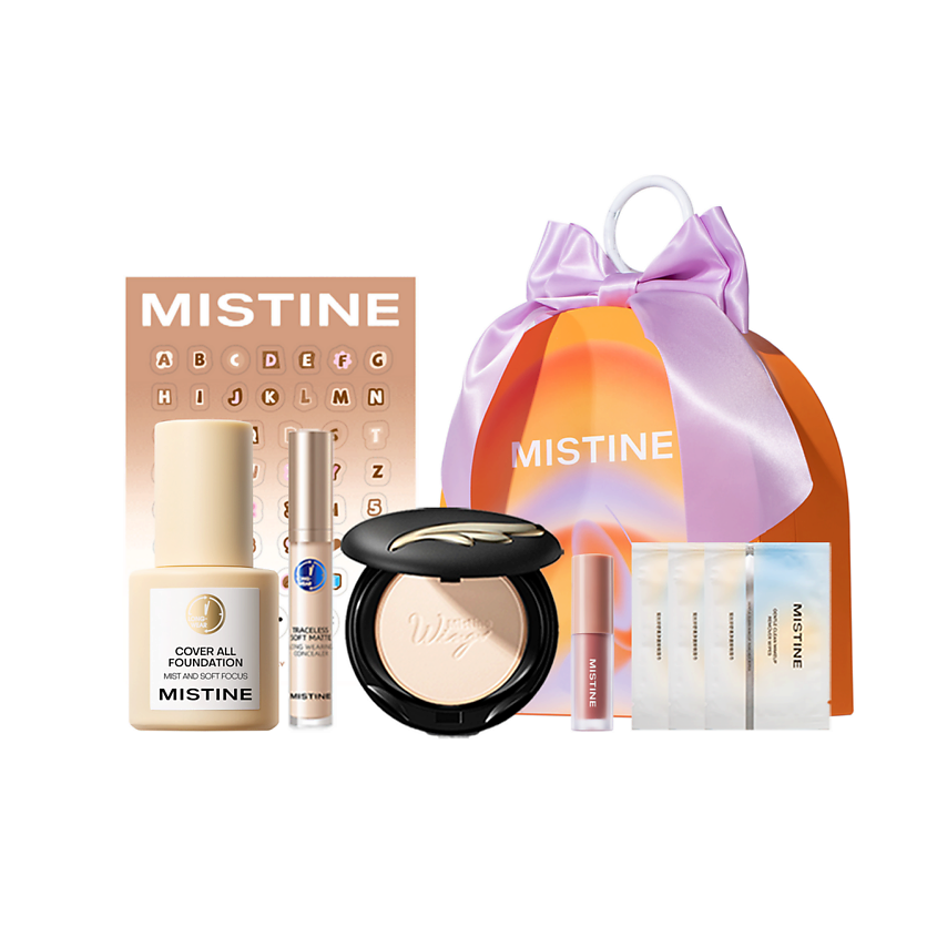 Изображение товара MISTINE Treat Yourself Infinity Makeup Set Набор декоративной косметики, LF100+Concealer+Wing Powder+Ebony Sweet Tea