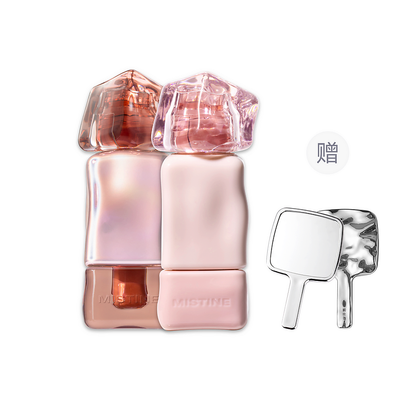 Изображение товара MISTINE Набор Thai Latte: Блеск для губ + Матовая помада + зеркальце, V02 Limited + M03