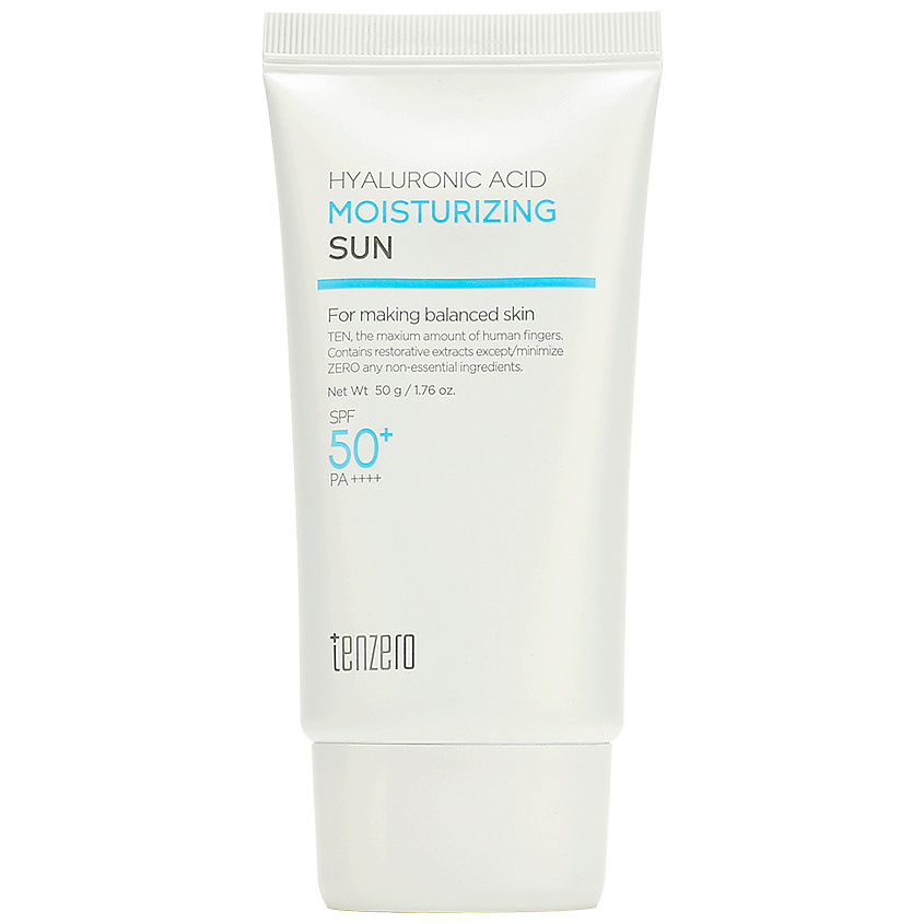 Изображение товара TENZERO Крем для лица солнцезащитный увлажняющий с гиалуроновой кислотой SPF 50+/PA++++ Moisturizing Sun, 50 г