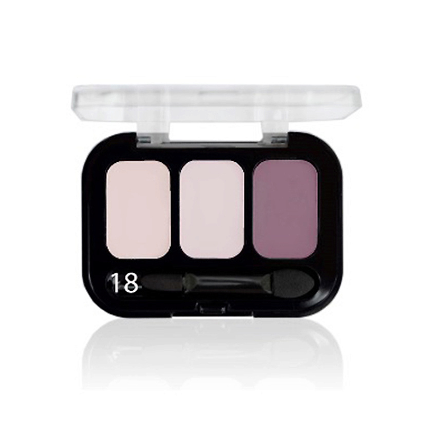 Изображение товара PARISA COSMETICS Тени для век Е-403 трехцветные, Е-403 № 18 Матовый розово-сиреневый 10 г