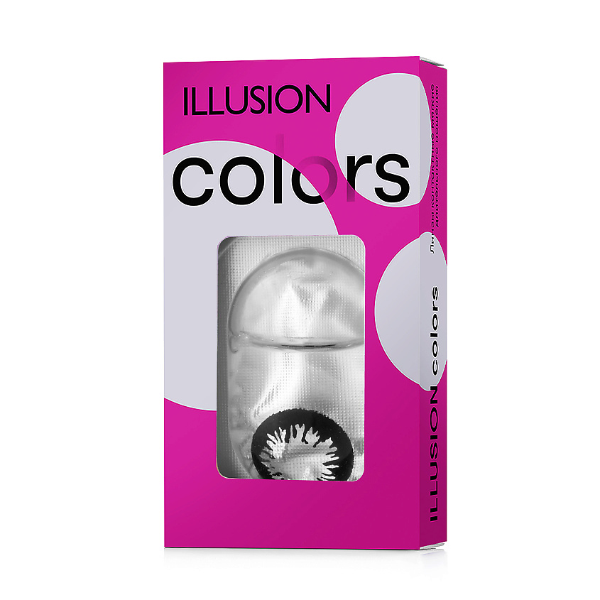 Изображение товара ILLUSION Цветные контактные линзы colors SHINE black, -3.50 / 8.6 / 14 / 2шт.