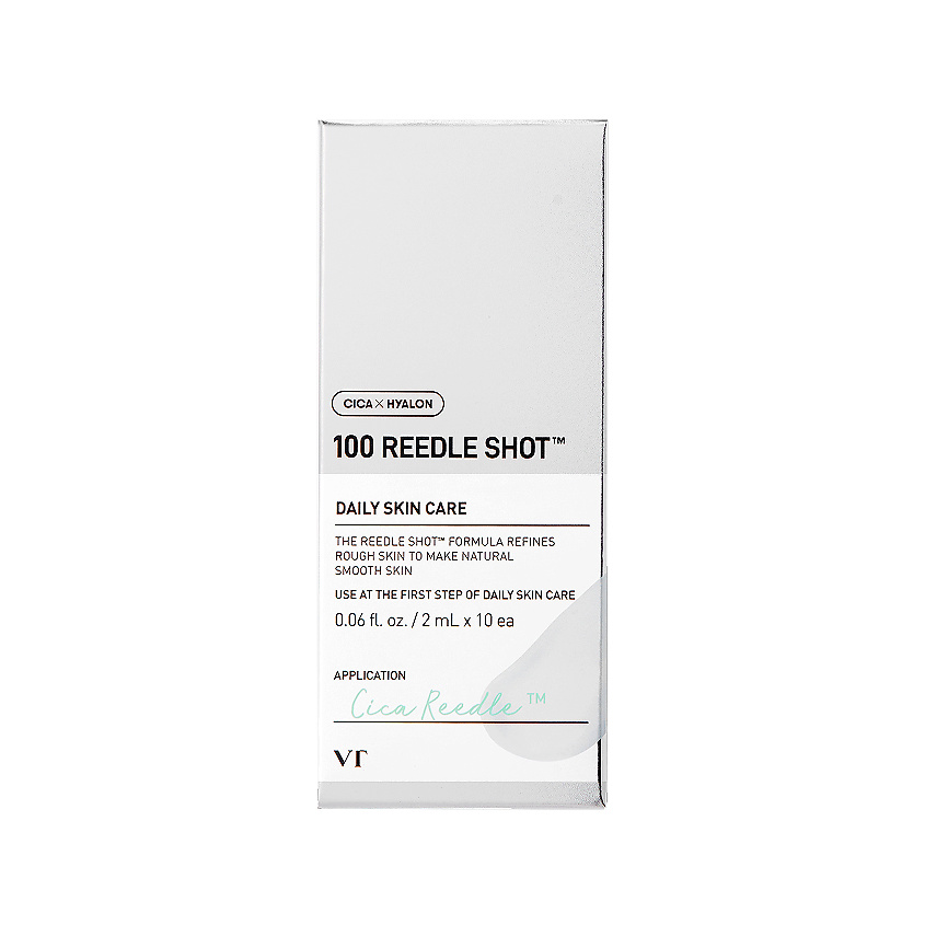 Изображение товара VT COSMETICS Сыворотка для лица отшелушивающая с центеллой и гиалуроновой кислотой Reedle Shot 100 Daily Skin Care, 10 шт х 2 мл