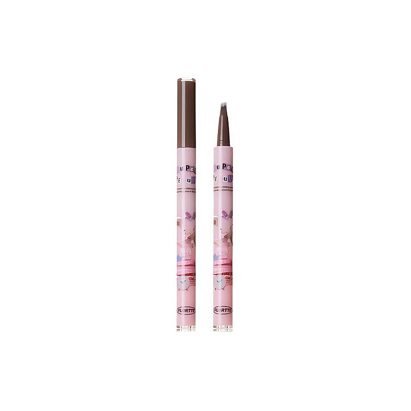 Изображение товара FLORTTE Карандаш для бровей I Am Super Beauty Liquid Eyebrow Pen № 03 стойкий и водостойкий для ест