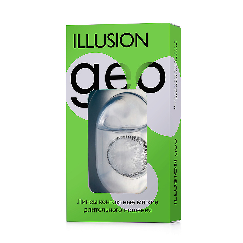 Изображение товара Цветные контактные линзы ILLUSION GEO Diamond grey -4.00