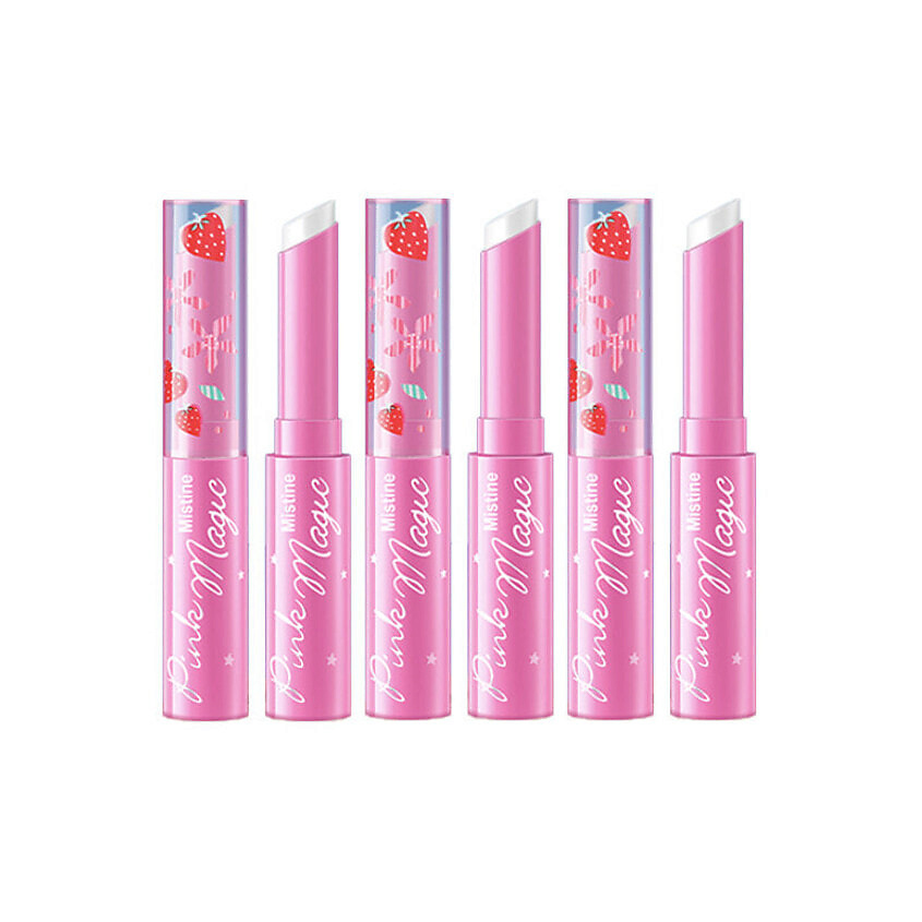 Изображение товара MISTINE Проявляющийся бальзам для губ Pink Magic Клубничная Магия, 1,7 г х 3