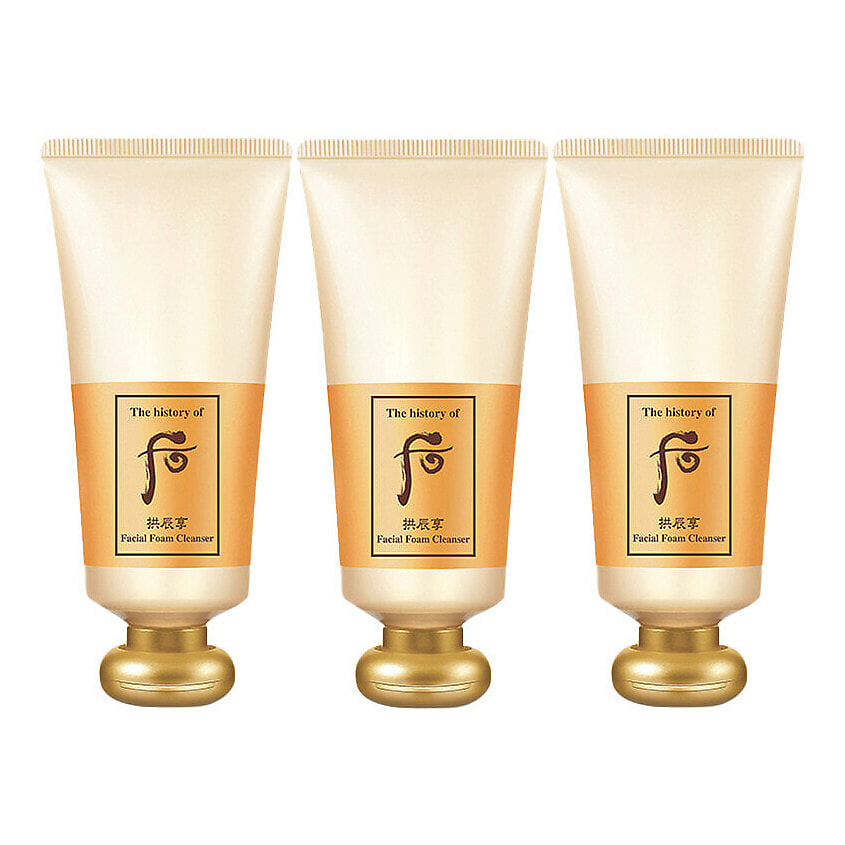 Изображение товара Гель для умывания THE HISTORY OF WHOO Gongjinhyang Facial Foam 3x180 мл для всех типов кожи