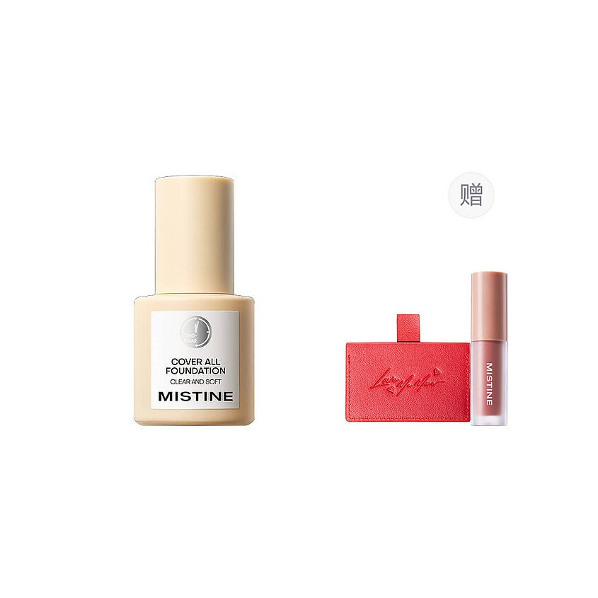 Изображение товара Мистине Набор Cover All Foundation + Жидкая помада LF100 для безупречного макияжа