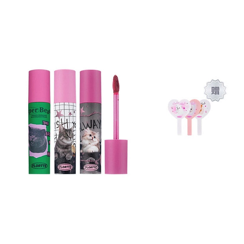 Изображение товара Набор кремовых помад FLORTTE I Am Super Beauty Lip Cream M04+N02+N03