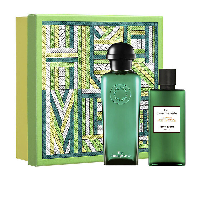 Изображение товара Hermès Eau d'Orange Verte набор одеколон гель для душа 100мл 80мл мужские и женские ароматы