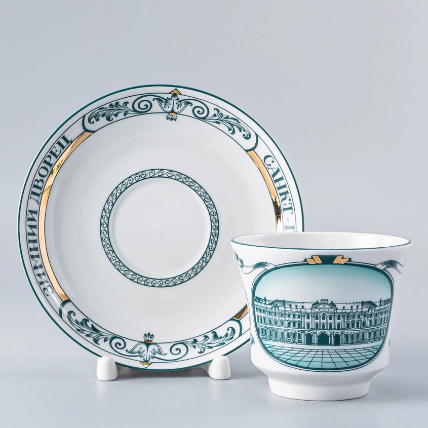 Изображение товара ИМПЕРАТОРСКИЙ ФАРФОРОВЫЙ ЗАВОД Чашка с блюдцем чайная "Зиминий дворец", 1 шт.