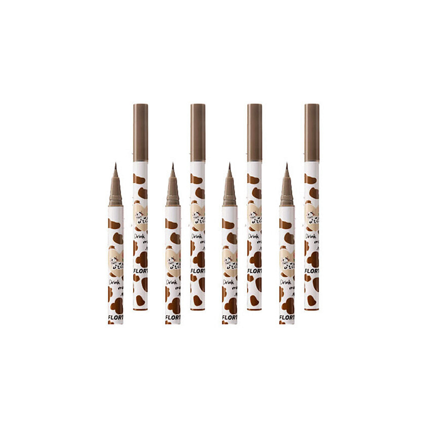 Изображение товара Подводка для глаз FLORTTE Wow So Light Eyeliner No.02 х 4 - водостойкий фломастер с ультратонким на