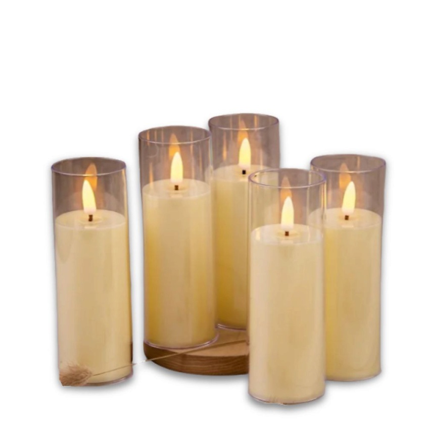 Изображение товара Декоративные светодиодные свечи 15 см набор 5 штук безопасные для дома