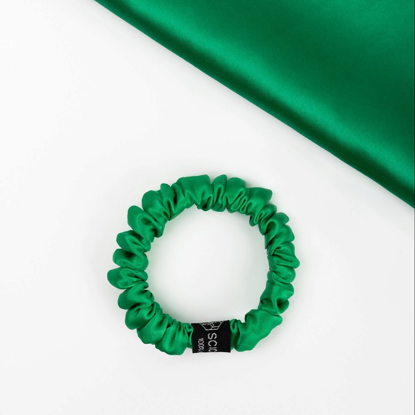 Изображение товара Светло-зеленая шелковая резинка для волос 1,5 см SCICOSMO