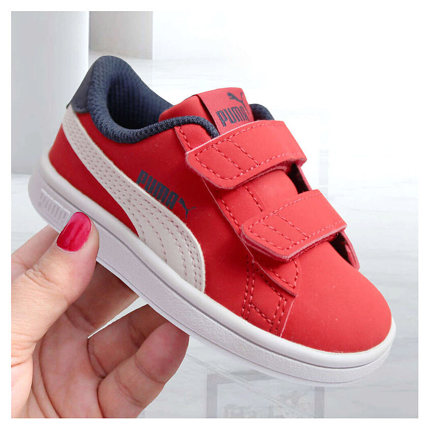 Изображение товара PUMA Детские кроссовки Smash V2 Buck V Inf, цвет: Красный, размер: 27.0