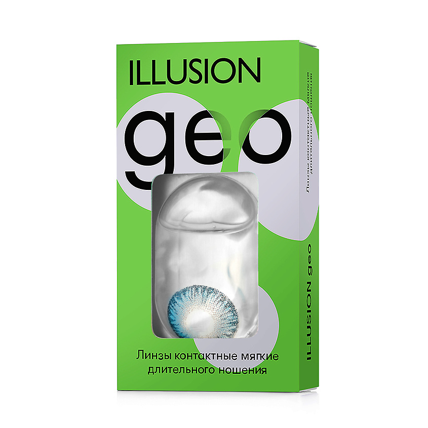 Изображение товара Цветные контактные линзы GEO Magic blue 1 месяц 2 шт. ILLUSION