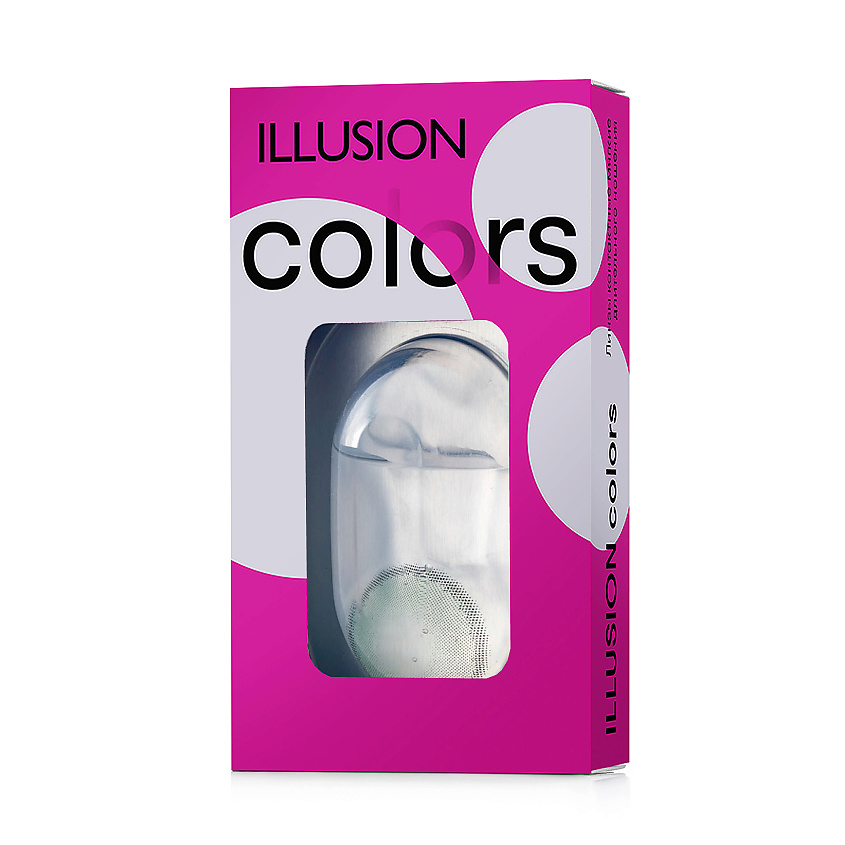 Изображение товара ILLUSION Цветные контактные линзы GLOW GREEN, -5.00 / 8.6 / 14 / 2шт.