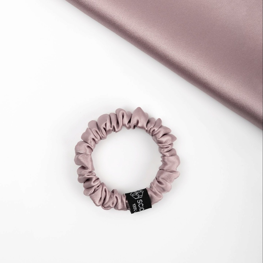 Изображение товара Шёлковая резинка для волос 1,5 см Лиловая натуральный шелк