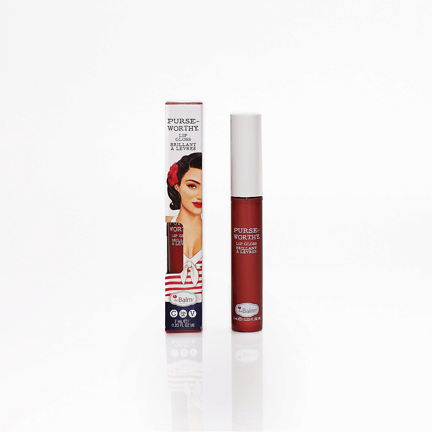 Изображение товара THE BALM Блеск для губ Purseworthy мини 7 мл - глянцевый, пигментированный, уход за губами