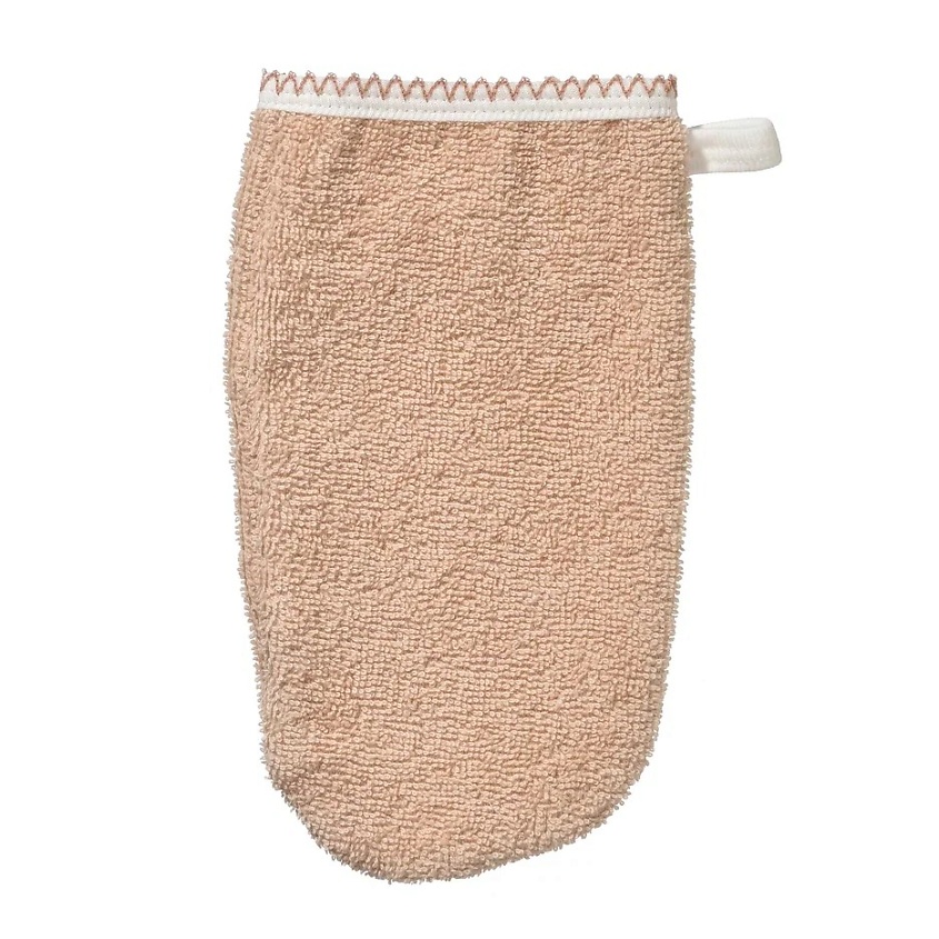 Изображение товара UVITON Мочалка детская рукавичка для новорожденных хлопок, Бежевый