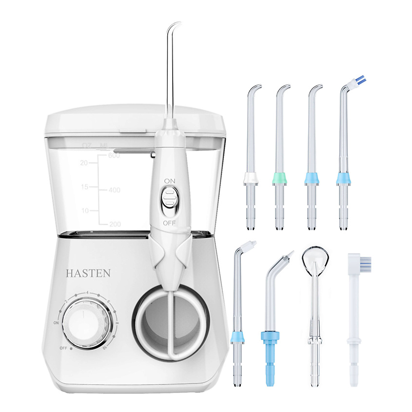 Изображение товара Стационарный ирригатор для полости рта HASTEN HAS860 с 8 насадками и регулируемой мощностью
